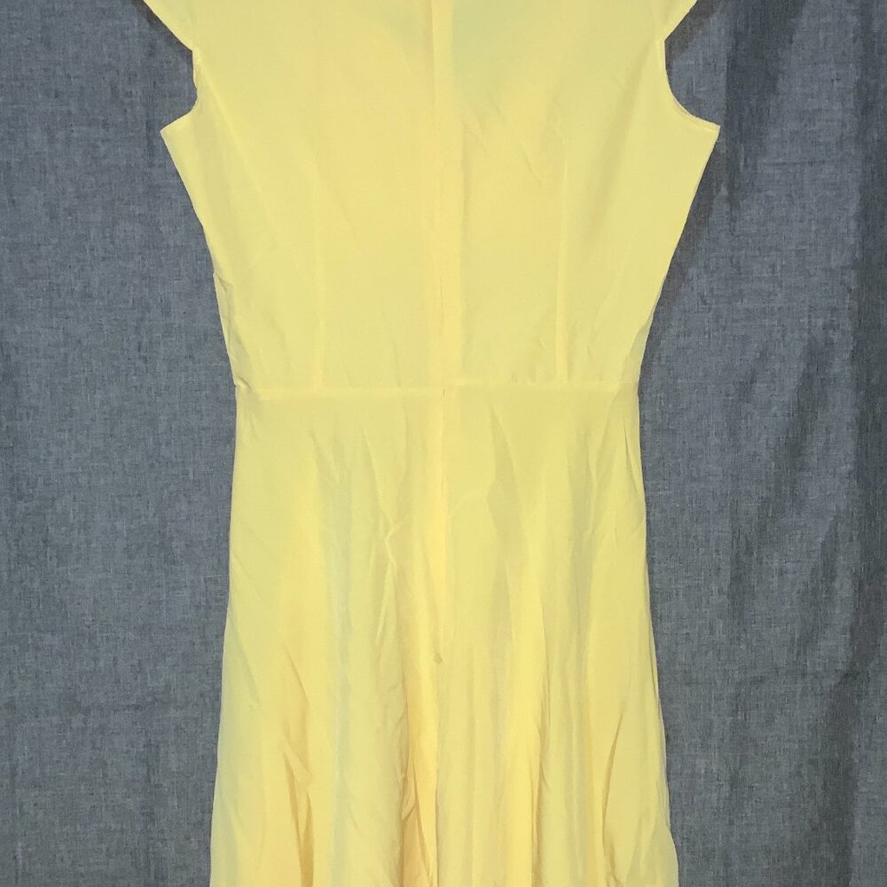 🎉Retro Stage Yellow Vintage-Style Fit & Flare Midi Dress - Small - Picture 2 of 3